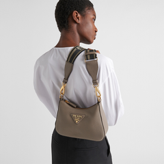 Prada Leather Shoulder Bag – With Logo Strap Prada Leather Shoulder Bag – With Logo Strap