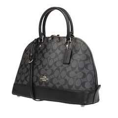 Coach-Medium-Bennett-Satchel-In-Cross Grain Black Coach-Medium-Bennett-Satchel-In-Cross Grain Black