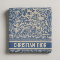 Christian Dior Toile de Jouy Wool Scarf – Blue & Beige Christian Dior Toile de Jouy Wool Scarf – Blue & Beige