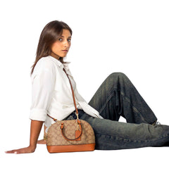 Coach-Medium-Bennett-Satchel-In-Cross Grain Brown Coach-Medium-Bennett-Satchel-In-Cross Grain Brown