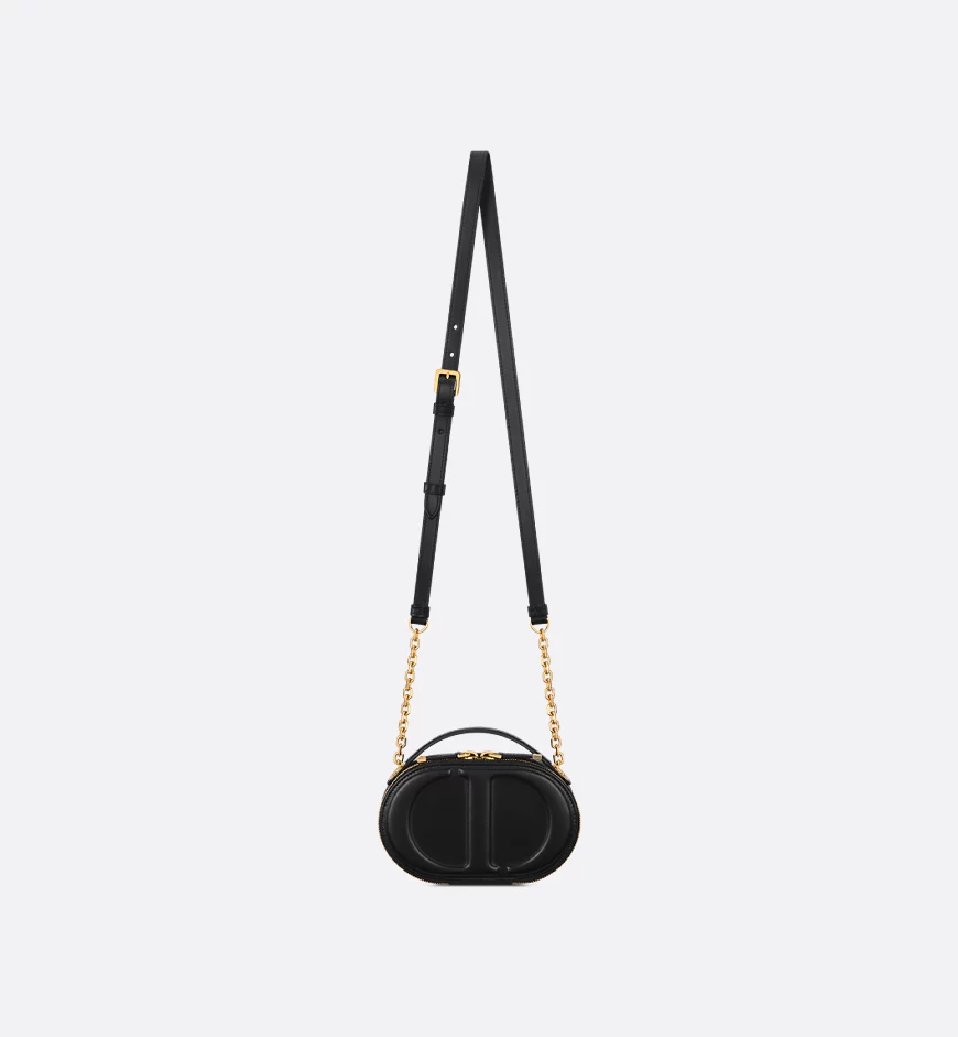 Christian Dior CD Signature Oval Camera Bag Black - All About Eg