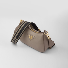 Prada Leather Shoulder Bag – With Logo Strap Prada Leather Shoulder Bag – With Logo Strap