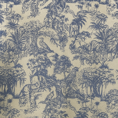 Christian Dior Toile de Jouy Wool Scarf – Blue & Beige Christian Dior Toile de Jouy Wool Scarf – Blue & Beige
