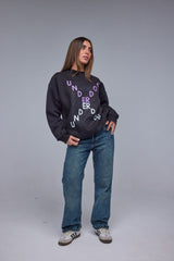 Unisex Design X Printed Sweatshirt - All About Eg Unisex Design X Printed Sweatshirt - All About Eg