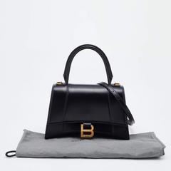 Balenciaga Black Leather Hourglass Box Top Handle Bag - All About Eg Balenciaga Black Leather Hourglass Box Top Handle Bag - All About Eg