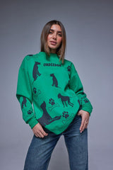 Sweatshirt - Green - Oversize - All About Eg Sweatshirt - Green - Oversize - All About Eg
