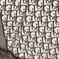 Christian Dior D-Oblique & Toile de Jouy Wool Scarf – Black & Grey Christian Dior D-Oblique & Toile de Jouy Wool Scarf – Black & Grey