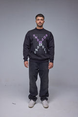 Unisex Design X Printed Sweatshirt - All About Eg Unisex Design X Printed Sweatshirt - All About Eg