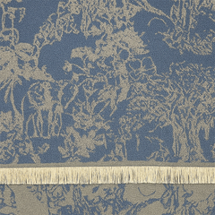 Christian Dior Toile de Jouy Wool Scarf – Blue & Beige Christian Dior Toile de Jouy Wool Scarf – Blue & Beige