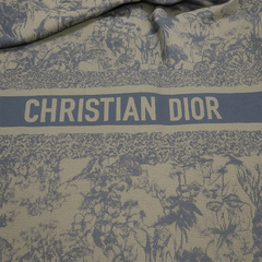 Christian Dior Toile de Jouy Wool Scarf – Blue & Beige Christian Dior Toile de Jouy Wool Scarf – Blue & Beige