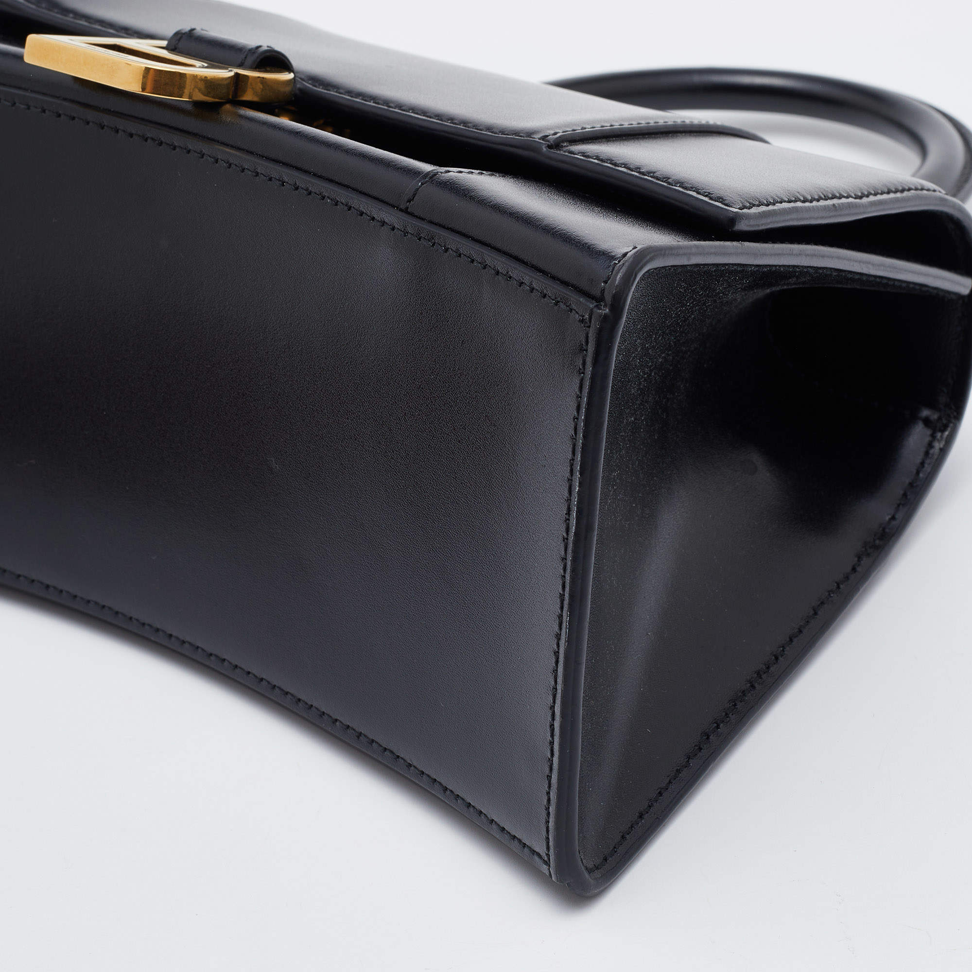 Balenciaga Black Leather Hourglass Box Top Handle Bag - All About Eg Balenciaga Black Leather Hourglass Box Top Handle Bag - All About Eg