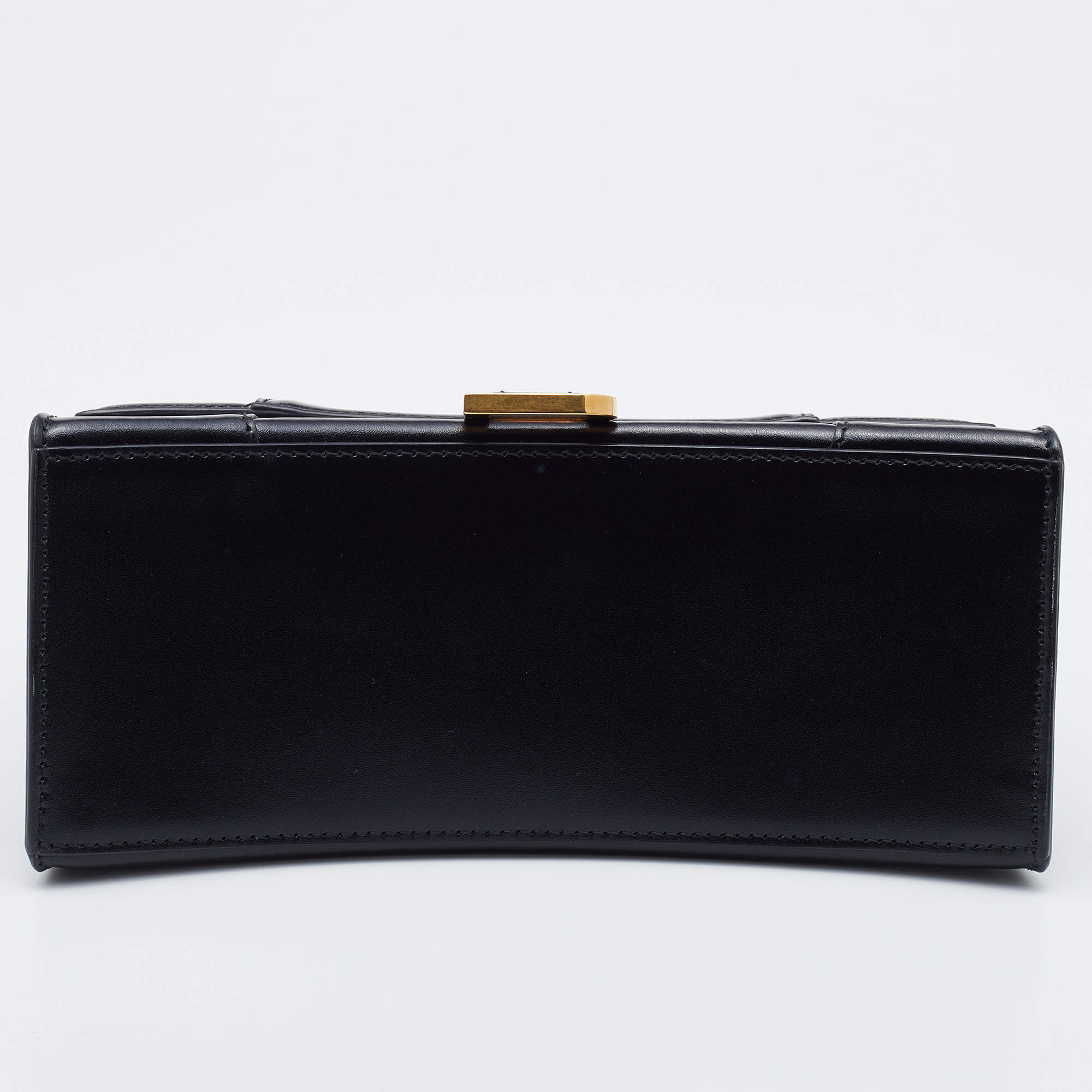 Balenciaga Black Leather Hourglass Box Top Handle Bag - All About Eg Balenciaga Black Leather Hourglass Box Top Handle Bag - All About Eg