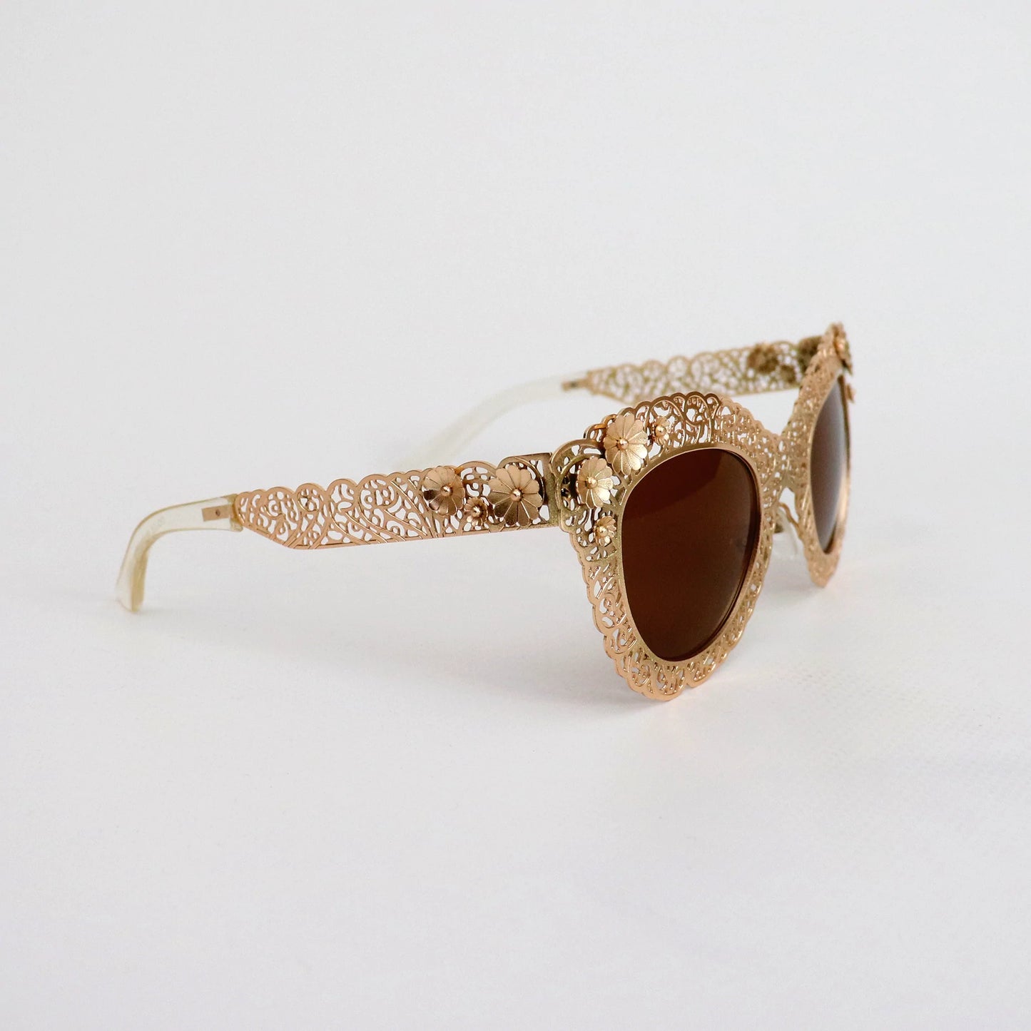 GOLD FRAME BROWN LENS - All About Eg