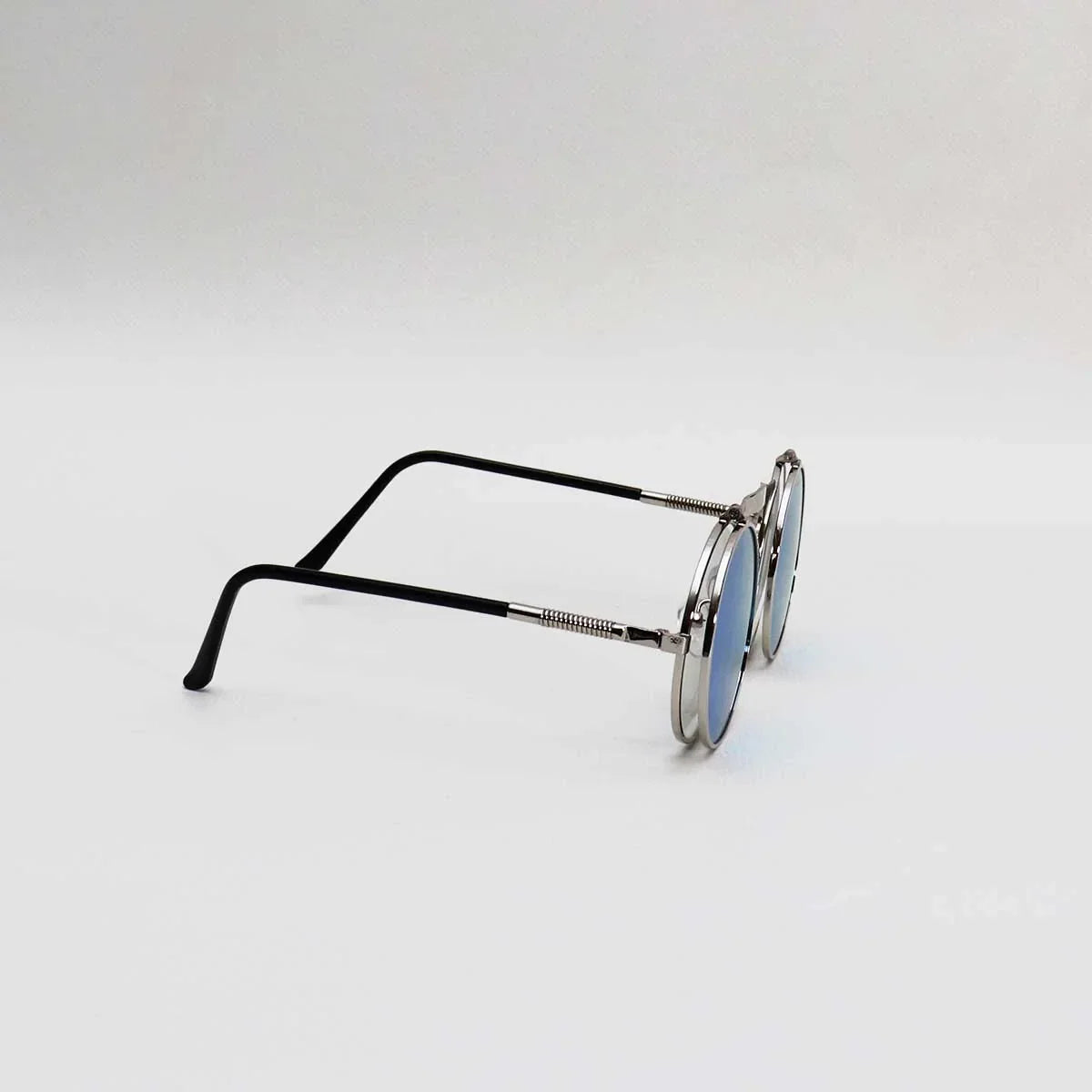 SILVER FRAME BLUE LENS - All About Eg