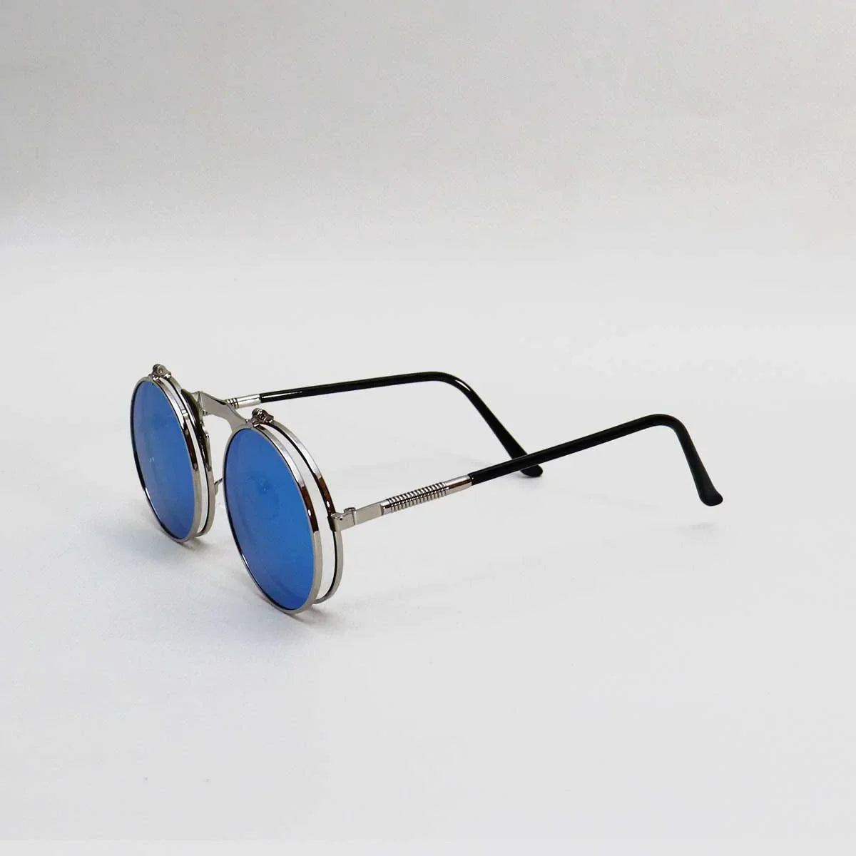 SILVER FRAME BLUE LENS - All About Eg
