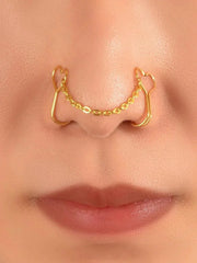 Heart & Chain Decor Nose Ring - All About Eg Heart & Chain Decor Nose Ring - All About Eg