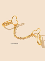 Heart & Chain Decor Nose Ring - All About Eg Heart & Chain Decor Nose Ring - All About Eg