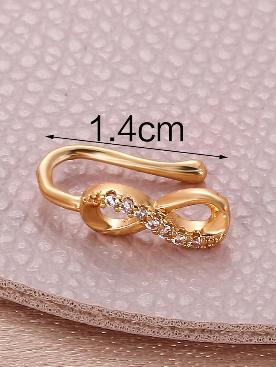 Rhinestone Infinity Decor Nose Cuff - All About Eg