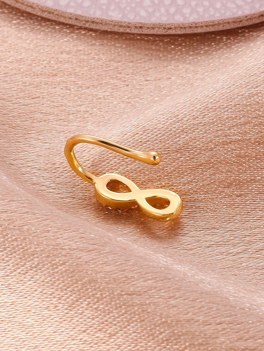 Rhinestone Infinity Decor Nose Cuff - All About Eg