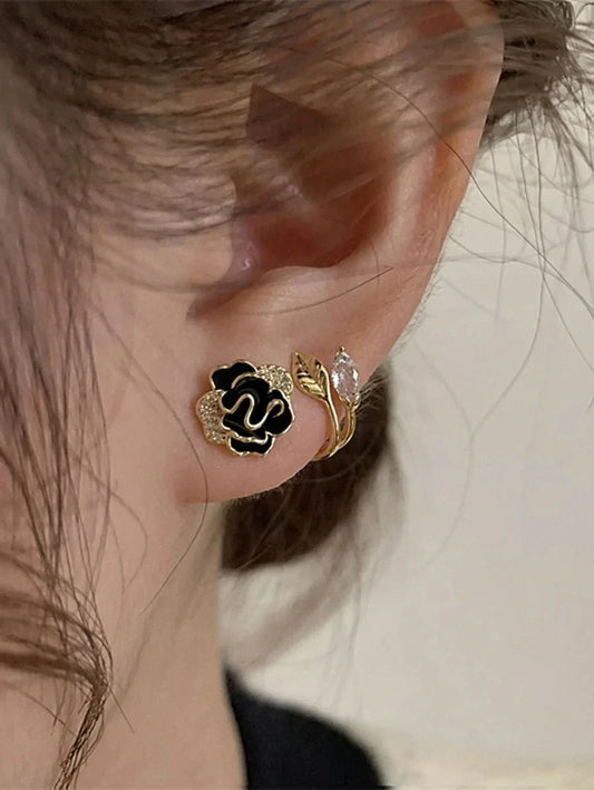 Flower Decor Earring Jackets - All About Eg