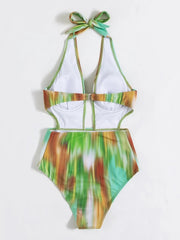 Allover Print Push Up One Piece Swimsuit - All About Eg Allover Print Push Up One Piece Swimsuit - All About Eg