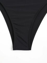 Contrast Sequin Tape Push Up One Piece Swimsuit - All About Eg Contrast Sequin Tape Push Up One Piece Swimsuit - All About Eg