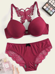 Floral Lace Cutout Crochet Lingerie Set - All About Eg Floral Lace Cutout Crochet Lingerie Set - All About Eg
