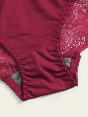Floral Lace Cutout Crochet Lingerie Set - All About Eg Floral Lace Cutout Crochet Lingerie Set - All About Eg