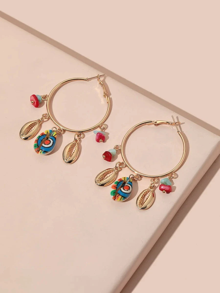 Seashell dangle earrings - All About Eg