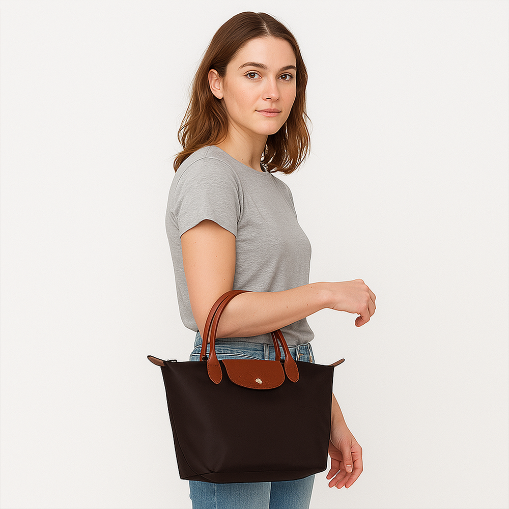 Longchamp Le Pliage M Handbag - Dark Brown