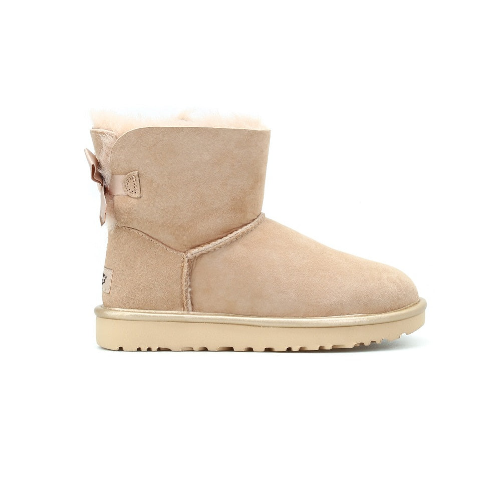 UGG Mini Bailey Bow II Metallic Beige