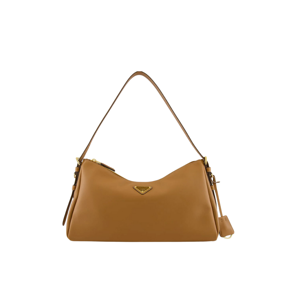 Prada Brown Leather Medium Shoulder Bag