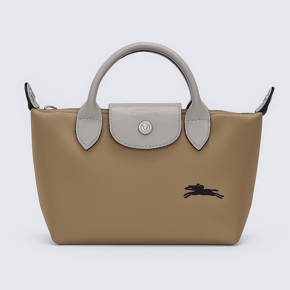 Longchamp Le Pliage S Handbag – Beige & Grey