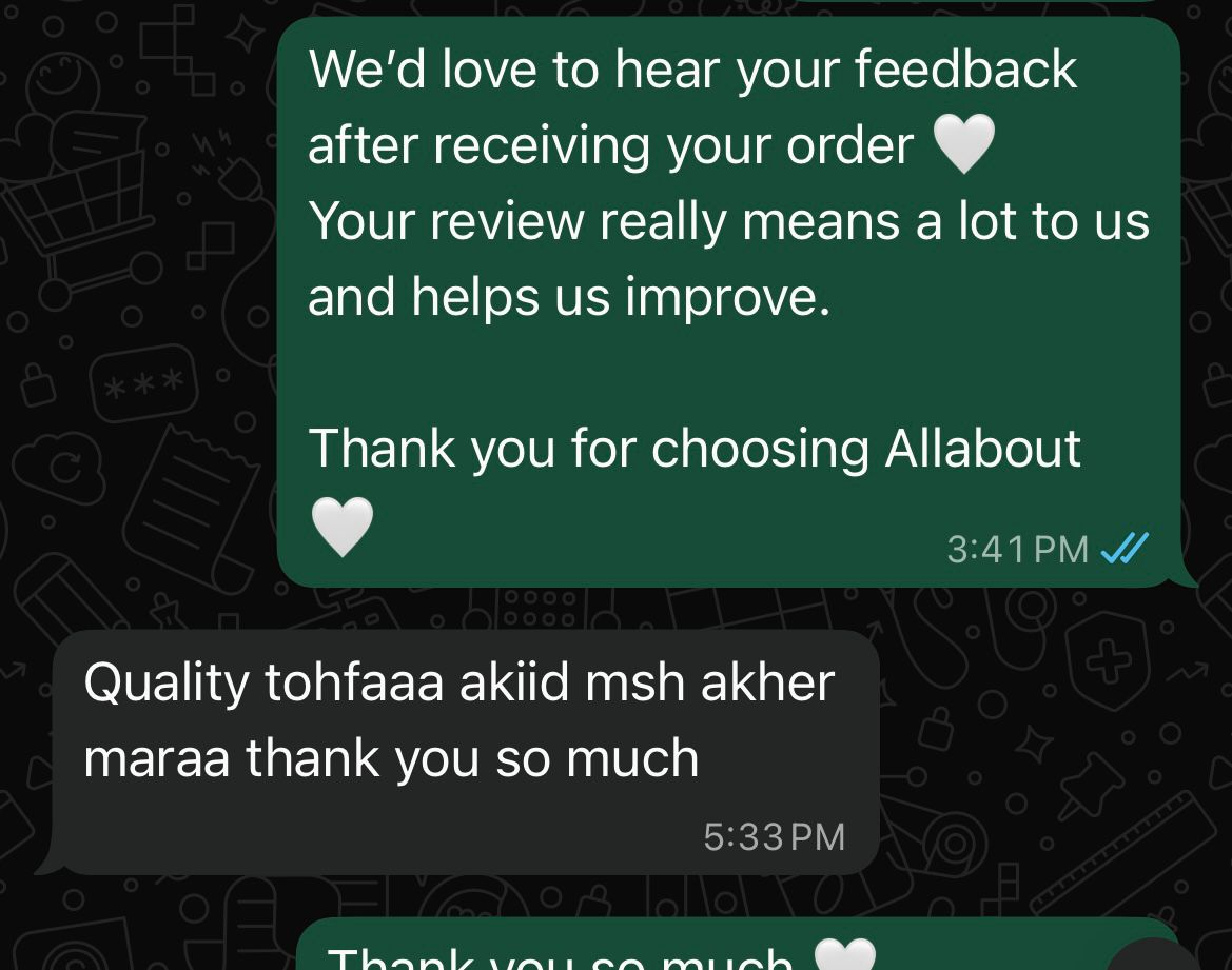 Customer feedback