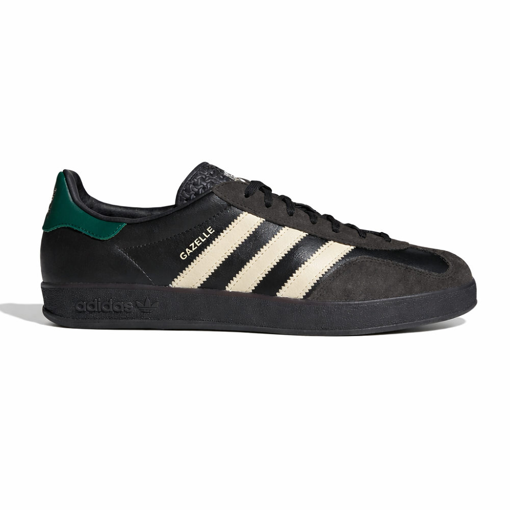 Adidas Gazelle Indoor Leather Black Brown Green