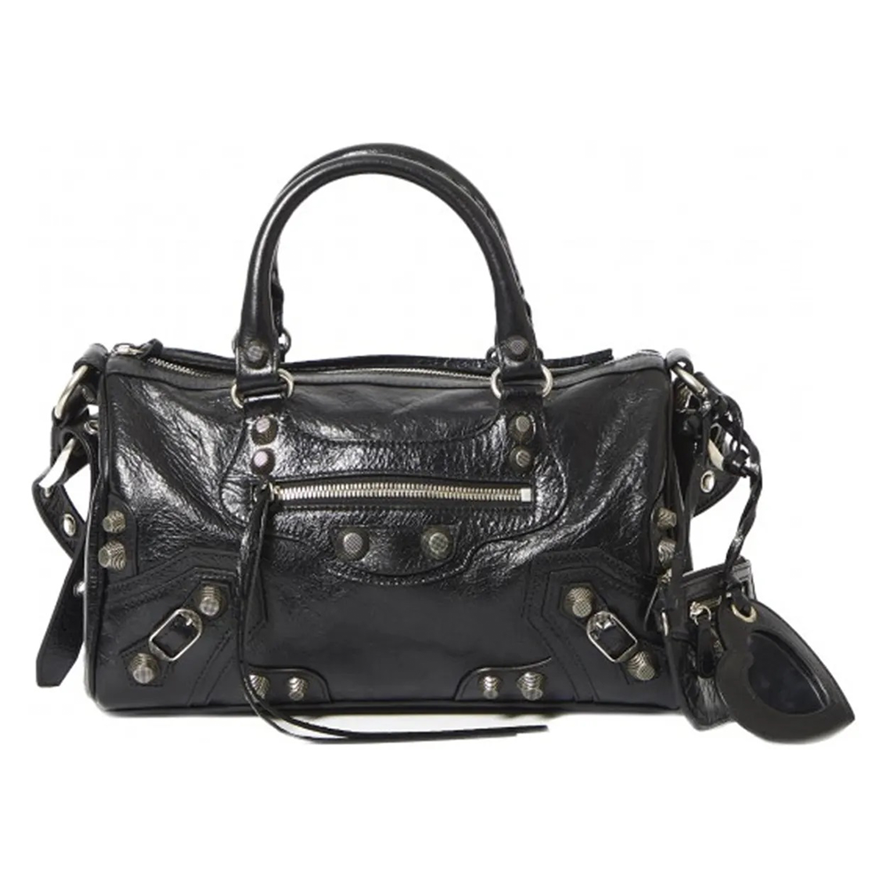 Balenciaga Black Small Leather Le City Top-Handle Bag