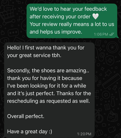 Customer feedback