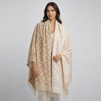 Fendi FF Monogram Blend Shawl – Beige