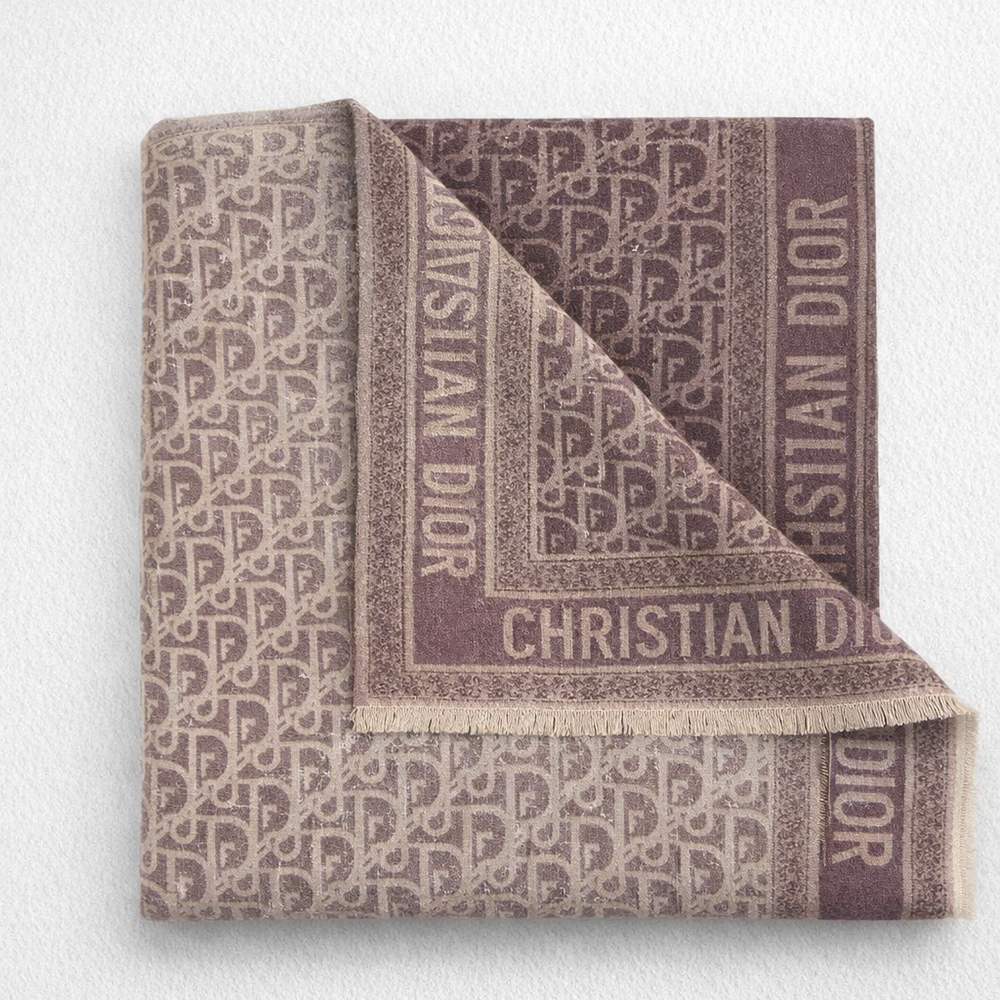 Christian Dior Oblique Wool & Cashmere Scarf