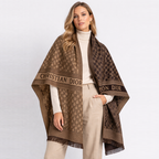 Christian Dior Monogram Shawl – Brown & Beige Logo Knit Scarf