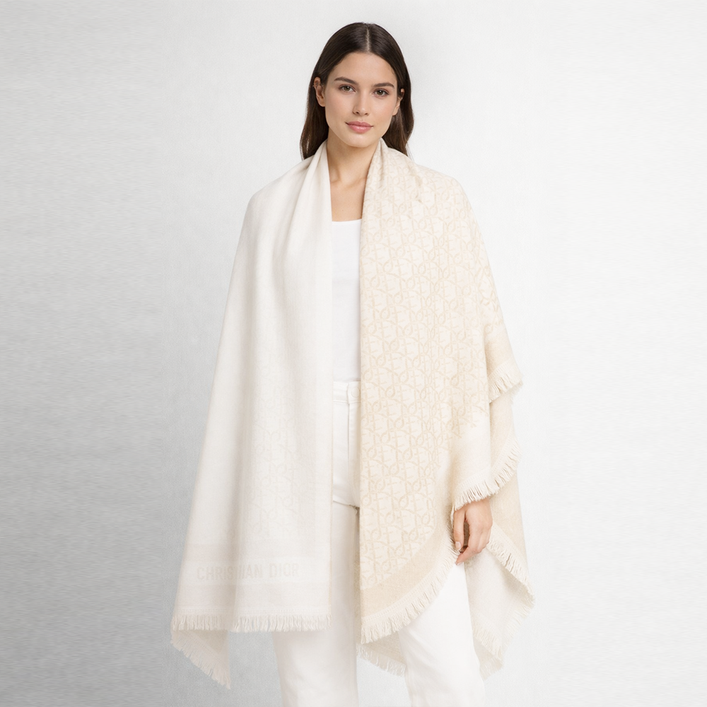 Christian Dior Monogram Blend Scarf – Beige