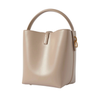 Saint Laurent Le 37 Mini Leather Bucket Bag Beige