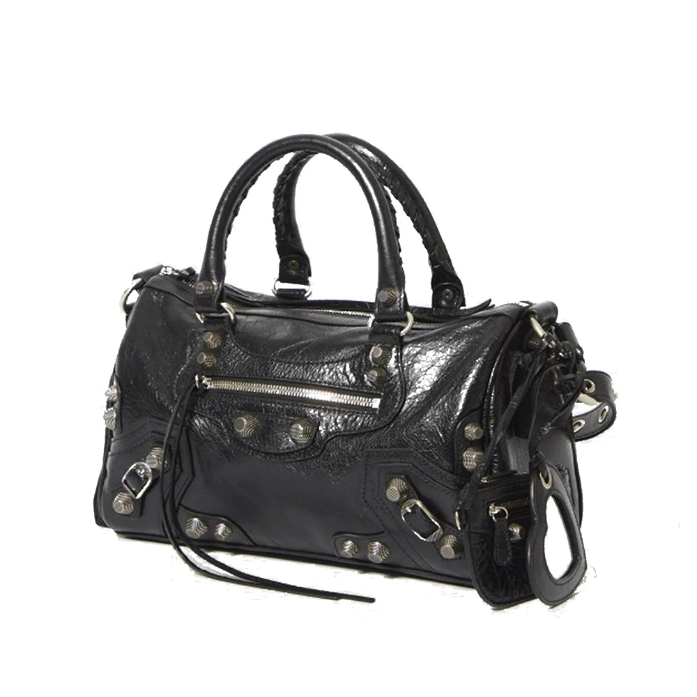 Balenciaga Black Small Leather Le City Top-Handle Bag