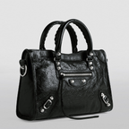 Balenciaga Black Small Leather Le City Top-Handle Bag