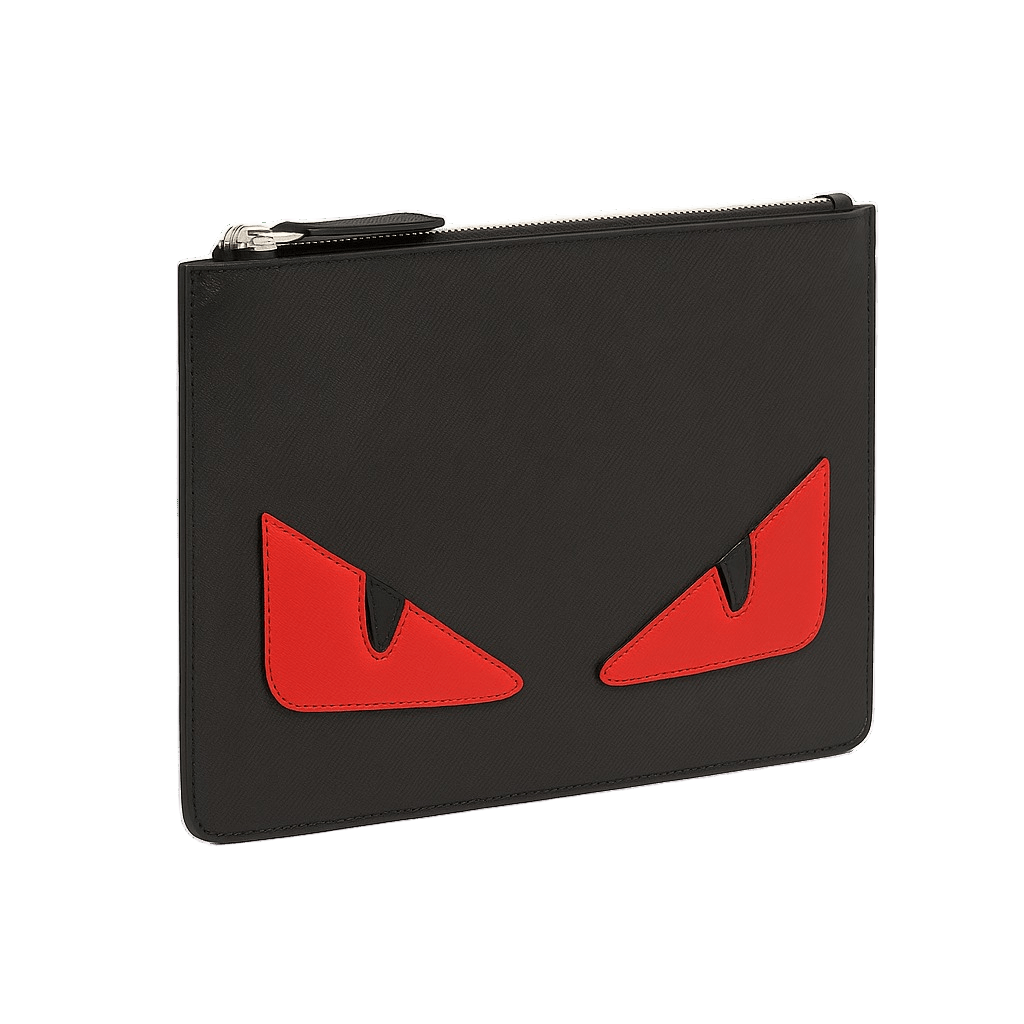 Fendi Monster Eyes Pouch – Black & Red