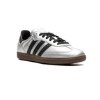 Adidas Samba OG  Sneakers, Metallic Silver, Black, and Gham