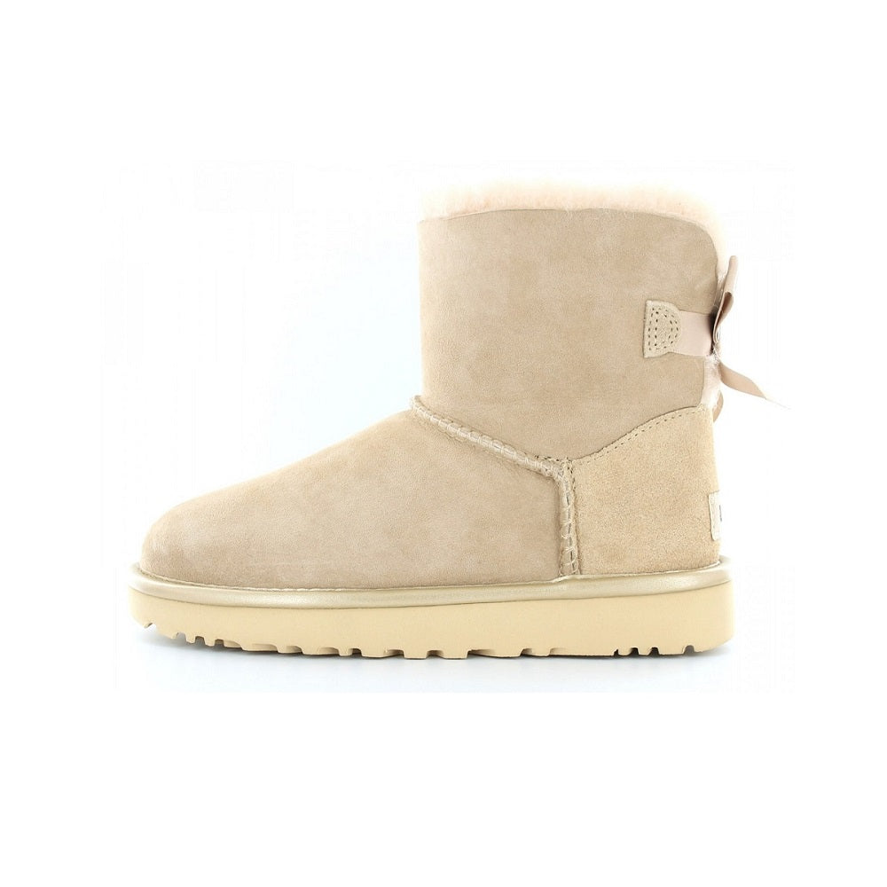 UGG Mini Bailey Bow II Metallic Beige