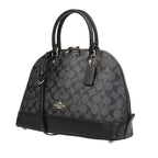 Coach-Medium-Bennett-Satchel-In-Cross Grain Black
