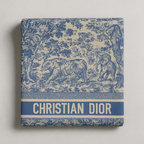 Christian Dior Toile de Jouy Wool Scarf – Blue & Beige