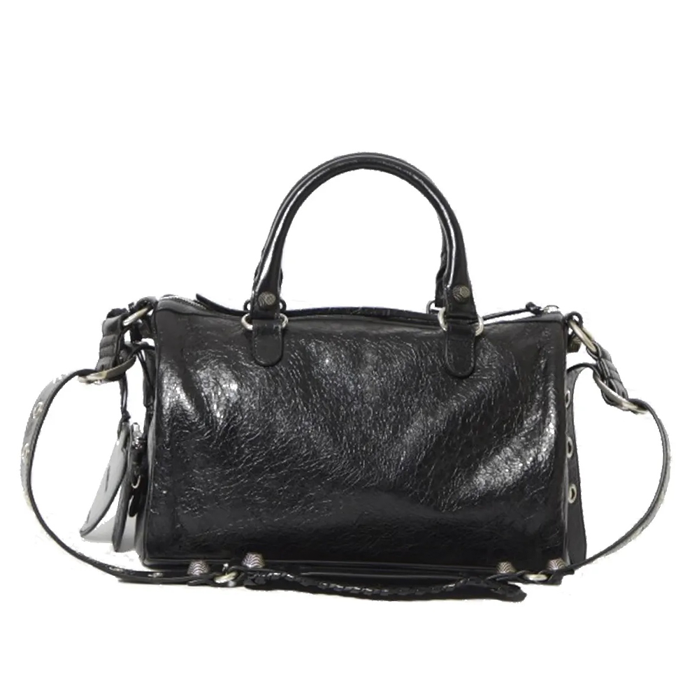 Balenciaga Black Small Leather Le City Top-Handle Bag